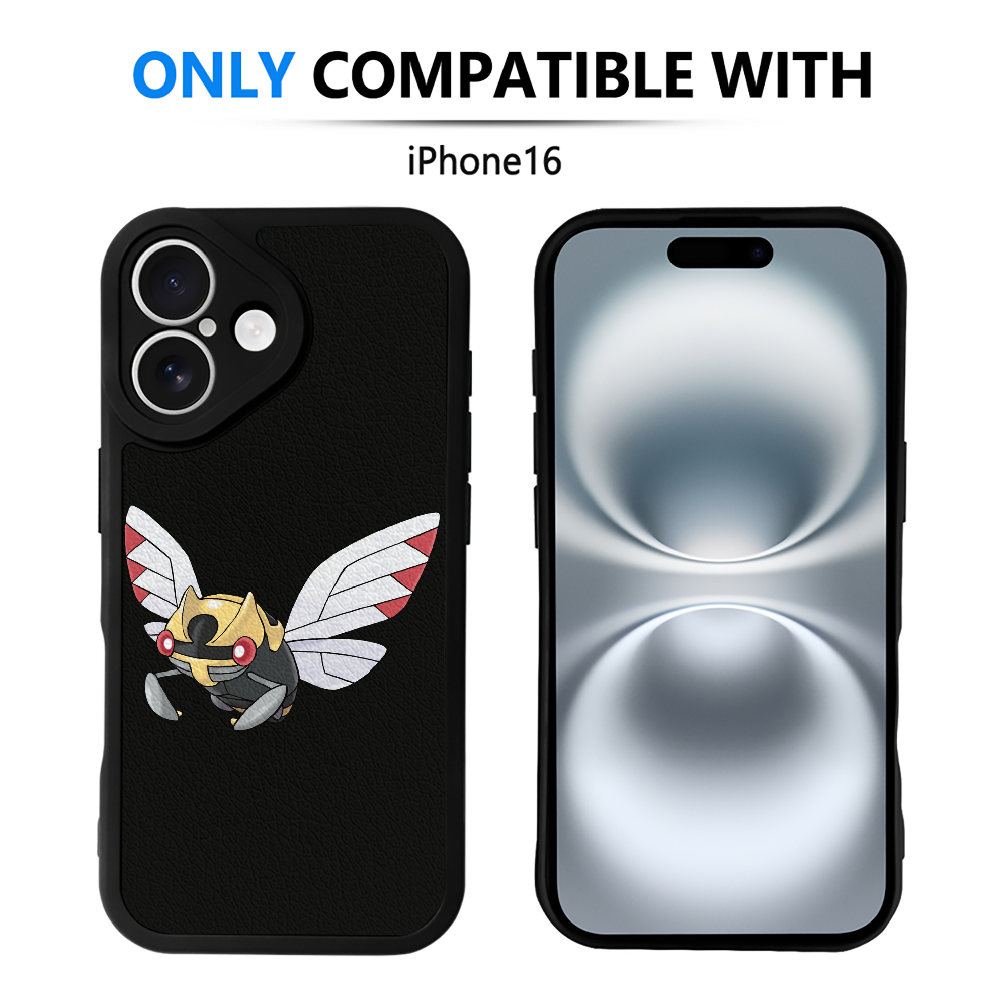 （画像用） ポケットモンスター Pokémon 【iPhone 16シリーズ対応】シリコンスマホケース（レザー調） 材質：シリコン